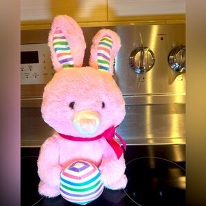 Easter Bunny Plush Sound N Light Animated Singing Rabbit Cottontale Pink Plush